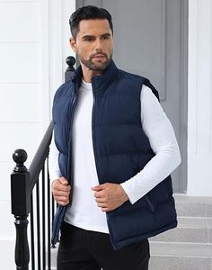 Venta Directa de Fábrica, Chaleco Acolchado Personalizado de Alta Calidad, Transpirable, con Cremallera, para Hombre, Ropa de Abrigo Informal de Invierno, 100% - Product Image 1