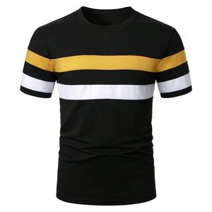 Top qualité 100% coton hommes sonnerie manches de verrouillage t-shirts ajustement personnalisable respirant hommes à manches courtes t-shirt - Product Image 3