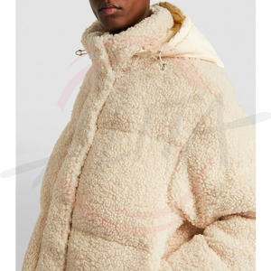 Venta al por mayor de alta calidad 2023 mujeres invierno Sherpa Puffer chaqueta Casual cálido invierno unisex con logotipo personalizado - Product Image 6