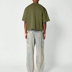 Hip Hop Streetwear surdimensionné sérigraphie Boxy T-Shirt haute qualité en gros t-shirts fabricant personnalisé surdimensionné T-Shirt hommes - Product Image 4