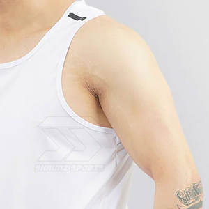 Camiseta sin mangas informal para hombre, diseño de talla grande transpirable de tejido de punto de gran tamaño con precio bajo, servicio OEM, fabricante de Pakistán - Product Image 4