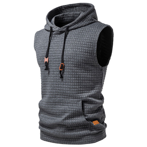 <b>Men's</b> High Quality Terry Cotton Oversize <b>Sleeveless</b> <b>Hoodies</b> Gym Active Wear with Digital Printing for Summer - Product Image 1