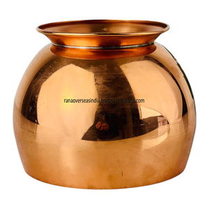 กระถางทองแดงทรงกลมหรูหราพร้อมดีไซน์หรูหราเหมาะสำหรับต้นไม้ในบ้านหรือของตกแต่งบ้านอย่างมีสไตล์ - Product Image 3