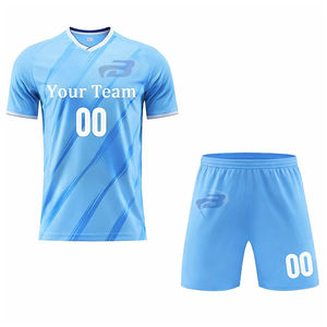 Ensemble de maillot de football imprimé, maillot de football respirant, short, tenue de sport, kit 100% polyester, séchage rapide - Product Image 3
