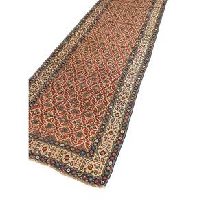 Aalam Hand Knotted Wool Rugs in Red & Orange Geometric Pattern for Home Use-Paem-543 - Product Image 2