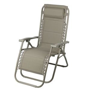 Sedia Relax Rio Plus Est Verde, Comoda e Imbottita, Reclinabile e Pieghevole, in Tessuto Oxford e Alluminio, per Uso in Parchi e Spiagge - Product Image 1