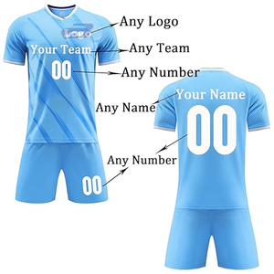 Ensemble de maillot de football imprimé, maillot de football respirant, short, tenue de sport, kit 100% polyester, séchage rapide - Product Image 2