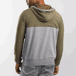 Usine directe 100% coton français éponge sweats à capuche personnalisés pour hommes surdimensionné poids lourd thermique Zip hiver quart Zip plaine solide - Product Image 2