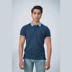 เสื้อโปโลแขนสั้นสำหรับผู้ชายผ้าโพลีเอสเตอร์ผ้าคอตตอนพิมพ์ลายกอล์ฟแห้งเร็วระบายอากาศได้ดี - Product Image 4