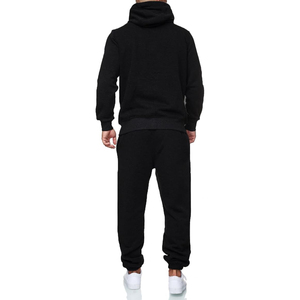 Jogging pour homme léger à 5 panneaux, vêtements de rue d'hiver, 100% coton, motif uni, vente en ligne à bas prix avec capuche surdimensionnée - Product Image 3
