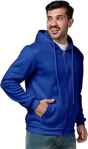 Sudaderas con capucha informales de invierno para hombre, Color sólido, 100% algodón, forro polar, ajuste Regular, secado rápido y transpirable, alta calidad - Product Image 6
