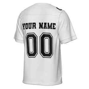 Camiseta de Fútbol Americano Blanca Personalizada, Cosida, de Alta Calidad, Última Llegada, Alto Valor, Unisex - Product Image 2