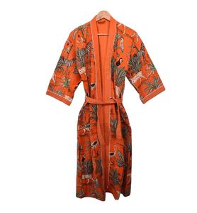 ชุดเดรสยาวคอตตอน Kantha ชุดคลุมบิกินี่ชุดคลุมชายหาดชุดเดรสสำหรับฤดูใบไม้ผลิ - Product Image 1