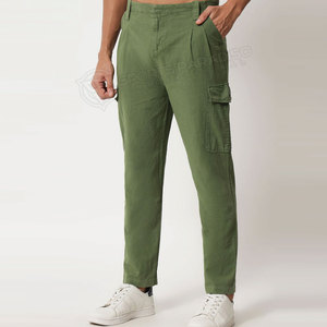 Gran oferta de fábrica, venta al por mayor, pantalones Cargo rectos de lona para hombre con bolsillos laterales, nuevo estilo callejero de la mejor calidad - Product Image 3