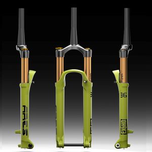 Horquilla de Suspensión para Bicicleta de Montaña <span class=keywords><strong>ARES</strong></span> de 27.5'' 29''+ con Resorte de Aire, para Bicicletas MTB con Recorrido de 100-160 mm y Tubo de Dirección Cónico - Product Image 2