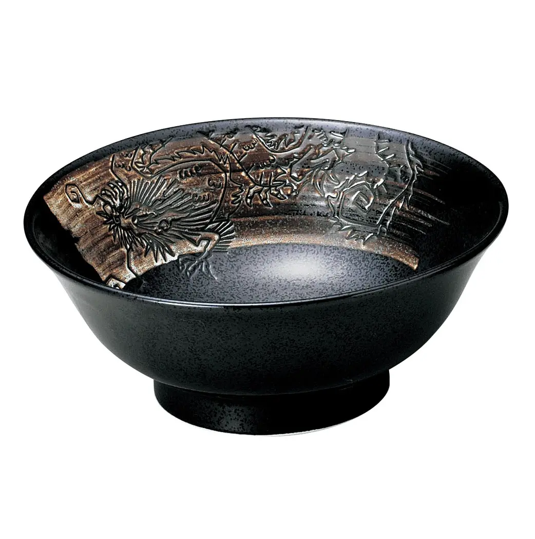 Mangkuk Ramen keramik cetak kustom buatan tangan tradisional