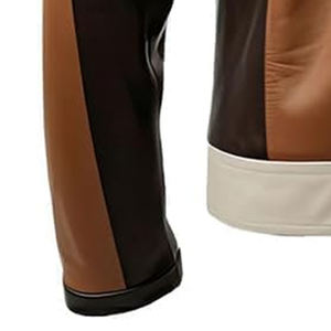 Chaqueta de cuero vintage con cuello levantado y múltiples cremalleras con logotipo personalizado para hombre Chaqueta de invierno de alta calidad con nuevo diseño elegante - Product Image 3