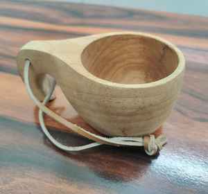 Taza de té/café de madera hecha a mano, taza de café de madera Natural maciza, diseño único hecho a mano, madera aislada - Product Image 1