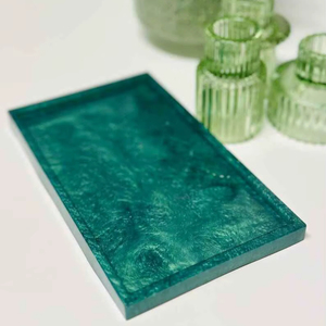 ถาดเรซิ่นตกแต่งหลากสี ของตกแต่งบ้าน ถาดเรซิ่นทรงสี่เหลี่ยมคุณภาพสูง - Product Image 1