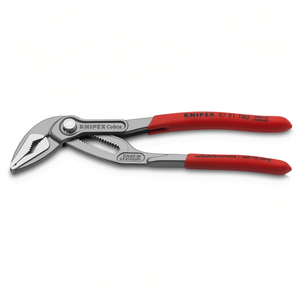 Alicates para bomba de agua Knipex Cobra ES extrafinos de 180 mm con revestimiento de plástico antideslizante para bombas hidráulicas, gris atramentizado - Product Image 2