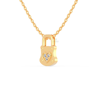 Collier pendentif en or rose pour femme avec cercle en or blanc conçu en cristal clouté avec diamant comme pierre principale - Product Image 2