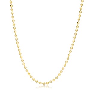 Elegante Collar de Cadena Turca Hecho a Mano en Plata de Ley 925 con Baño de Rodio y Diseño de Bolas de 3mm - Product Image 1