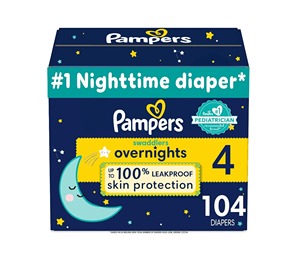 Pampers 104-Comptez un grand paquet! Couche Swaddlers taille 4, respirante et étanche, super tranquillité d'esprit - Product Image 4