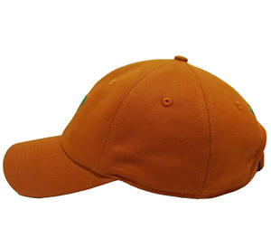 High Quality Orange Cotton Canvas Baseball Hats <b>Men</b> 6 Panels Unstructured Sport <b>Cap</b> <b>Flat</b> Custom Embroidery Logo Business Palm - Product Image 4