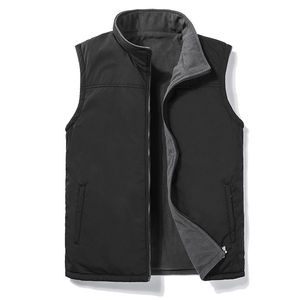 Gilets de pêche d'automne à fermeture éclair de taille personnalisée Manteaux de loisirs pour hommes amples Tops minces Vestes pour hommes Gilet pour hommes de grande taille - Product Image 2