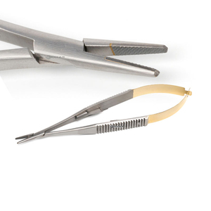 Venta caliente Straight TC Gold Castroviejo Needle Holder Forceps 14 cm/5,5 ", Micro perfil, con instrumentos quirúrgicos de Cirugía de bloqueo - Product Image 1