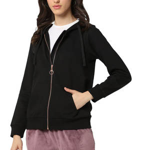 เสื้อฮู้ดผู้หญิงผ้าคอตตอนโพลีเอสเตอร์เสื้อฮู้ดลำลองอบอุ่น - Product Image 1