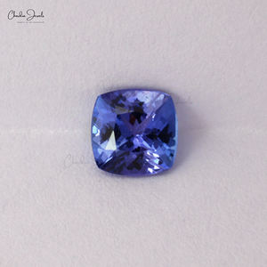 Pierre unique 6X6MM Coussin en tanzanite naturelle de qualité AAA Pierre précieuse en vrac Prix par carat de la tanzanite précieuse de haute qualité - Product Image 3