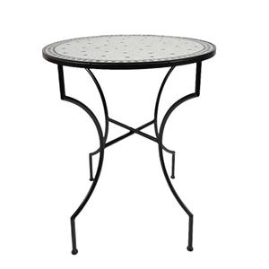 Luxury <b>Iron</b> Round Side <b>Table</b> Multi Colour Mosaic and Matt Black Colour American Style Coffee <b>Table</b> - Product Image 5
