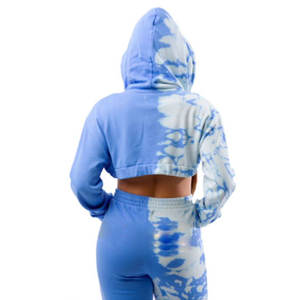 OEM Wholesale Custom Printing Logo Cotton Cropped <b>Hoodie</b> Women Pullover Crop Top <b>Short</b> <b>Sleeve</b> Hoodies - Product Image 3