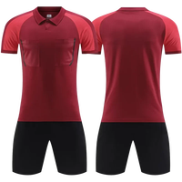 Conjunto de Uniforme de Árbitro de Fútbol 2025, Unisex, Cuello Camisero, Bolsillos Completos, Manga Corta, Futsal, Estampado, Transpirable, Secado Rápido