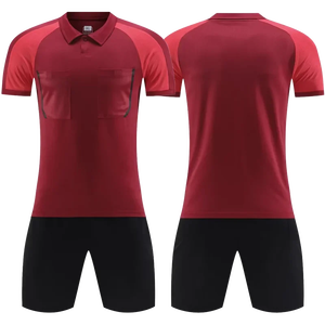 2025 nouvel arbitre Football maillot ensemble hommes Football col rabattu poches complètes manches courtes Futsal maillot pour juge vêtements - Product Image 5