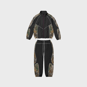 Survêtement personnalisé en nylon Sports Baggy Ensemble coupe-vent jogging avec fermeture éclair pour homme Fermeture éclair en polyester surdimensionné Vêtements de ski pour la neige grande taille - Product Image 2