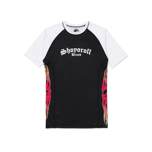 Rashguards de Jiu-jitsu personnalisés imprimés par transfert thermique, manches courtes, compression, écologiques, respirants, UPF50+ BJJ - Product Image 1