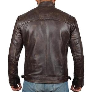 Chaqueta de Invierno Personalizable OEM para Hombre, Nueva Moda, Cuero Genuino con Cremallera en Oferta, Chaqueta para Hombre - Product Image 2