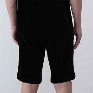 Pantalones cortos de algodón para hombre con logotipo personalizado al por mayor, pantalones cortos transpirables de alta calidad de talla grande de color liso informales de verano para hombre - Product Image 2