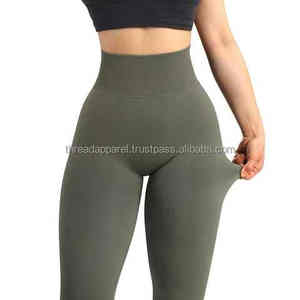 Mejor media cintura Spandex transpirable Casual Fitness Yoga entrenamiento Leggings para mujeres de alta calidad - Product Image 5