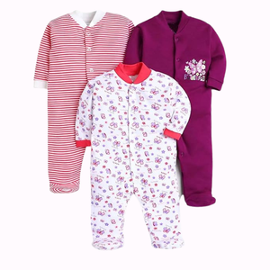Combinaisons pour bébés filles en élasthanne/fibre de bambou, boutons-pression, vente en gros OEM, vêtements pour nourrissons et tout-petits, fournisseur d'usine, fournisseur mondial en vrac - Product Image 5