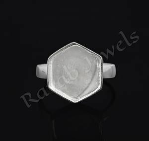 2025 nouveauté 925 argent Sterling hexagone 10mm réglage blanc lait maternel cendres résine remplir à la main bijoux commémoratifs - Product Image 1