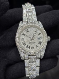 Reloj de Lujo para Mujer con Moissanita 925, Calidad VVS, Pasa Prueba de Diamantes, 100% Auténtico, Joyería VVS1 para Hip Hop - Product Image 5