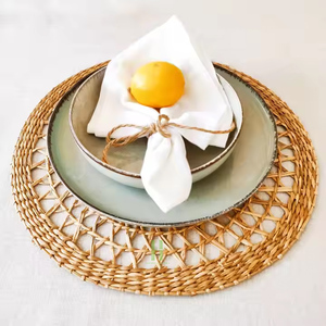 Napperon en jonc de mer bohème Plaques de présentation en rotin Offre Spéciale OEM Set de table en osier de l'usine du Vietnam - Product Image 4