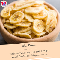 Tranches de bananes séchées croustillantes Fabriqué à partir de bananes bien mûres En tant que produit concentré de fruits frais