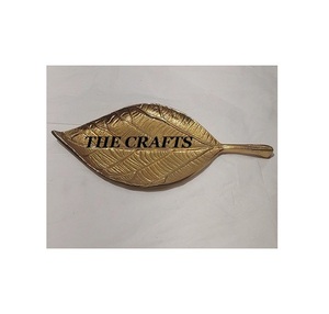 Plateau à feuilles de chocolat de qualité exclusive en aluminium Ustensiles de cuisine maison Plat et plateau de service à feuilles - Product Image 1