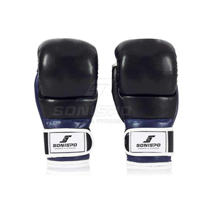 Venta superior 2025 Guantes de boxeo MMA con cordones de cuero de alta calidad para entrenamiento de adultos con absorción de humedad - Product Image 1
