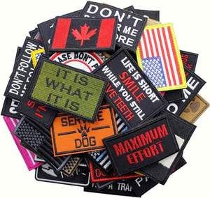 Patchs brodés tactiques écologiques personnalisés du fabricant d'usine Drapeau de l'auvent Tissu tissé Fer à coudre Broderie complète - Product Image 3