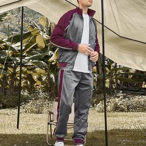 Mens 2 Piece Outfit Plain Tracksuit Set <b>Zip</b> Up Hoodies <b>Sweatshirt</b> Lounge Pants with Pockets Casual Loose Sweatsuit - Product Image 3